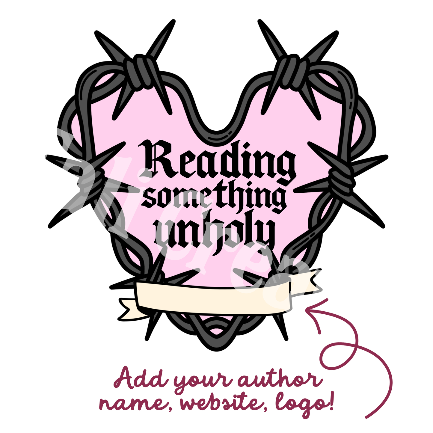 Reading Something Unholy Premade Graphic